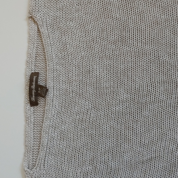 Tommy Bahama sweater, short sleeve, oatmeal, sz s - Picture 5 of 10
